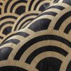 Moooi Wallcovering Tokyo Blue Lucky O's MO3040 - Birch & Black Product Image